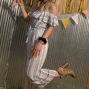 Pin-Striped Jumpsuit